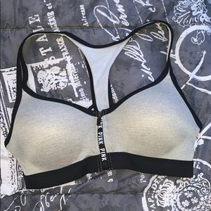 pink sports bra!